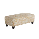 Fusion 100-C Transitional Cocktail Ottoman 100-C Roughwin Squash 49" Wide Cocktail Ottoman