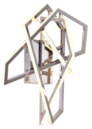 Bethel Chrome LED Wall Sconce in Stainless Steel & Acrylic