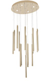 Bethel Gold LED Chandelier in Stainless Steel