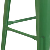 English Elm EE1557 Industrial Commercial Grade Metal/Wood Colorful Restaurant Barstool Green EEV-12513