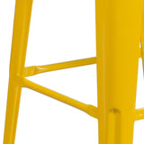 English Elm EE1557 Industrial Commercial Grade Metal/Wood Colorful Restaurant Barstool Yellow EEV-12518