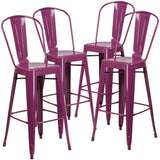 English Elm EE1795 Contemporary Commercial Grade Metal Colorful Restaurant Barstool Purple EEV-13572