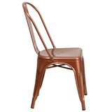 English Elm EE1797 Contemporary Commercial Grade Metal Colorful Restaurant Chair Copper EEV-13579