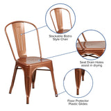 English Elm EE1797 Contemporary Commercial Grade Metal Colorful Restaurant Chair Copper EEV-13579