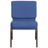 English Elm EE1825 Classic Commercial Grade 21" Church Chair Blue Fabric/Gold Vein Frame EEV-13798