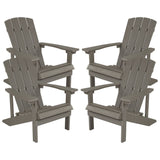 English Elm EE2040 Cottage Commercial Grade Adirondack Chair Gray EEV-14703
