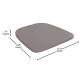 English Elm EE1077 Modern Commercial Grade Colorful Metal Poly Resin Wood Seat - Set of 4 Gray EEV-10811