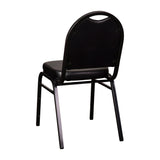 English Elm EE2318 Classic Commercial Grade Banquet Stack Chair Black Vinyl/Black Frame EEV-15640