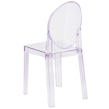 English Elm EE2324 Contemporary Commercial Grade Ghost Chair Transparent Crystal EEV-15657