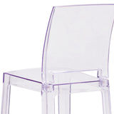 English Elm EE2329 Contemporary Commercial Grade Ghost Barstool Transparent Crystal EEV-15662