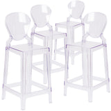 EE2331 Contemporary Commercial Grade Ghost Counter Stool [Single Unit]