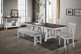 New Classic Furniture Maisie Dining Table Base White/Brown D1903-10B