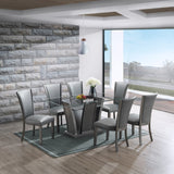 New Classic Furniture Platina Dining Table Base Glitter Gray D3639G-10B
