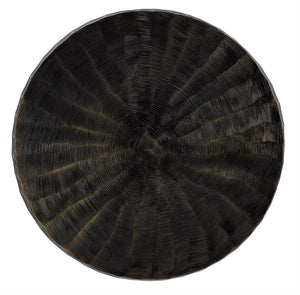 Luca Vintage Brass Drinks Table - Elegant Cast Aluminum Design with Rubber Feet for Indoor Use