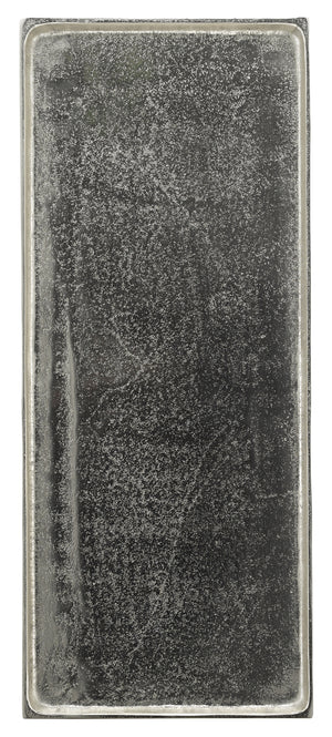 Boyles Antique Silver Side Table - Elegant Black Iron Base Accent Table for Any Living Space