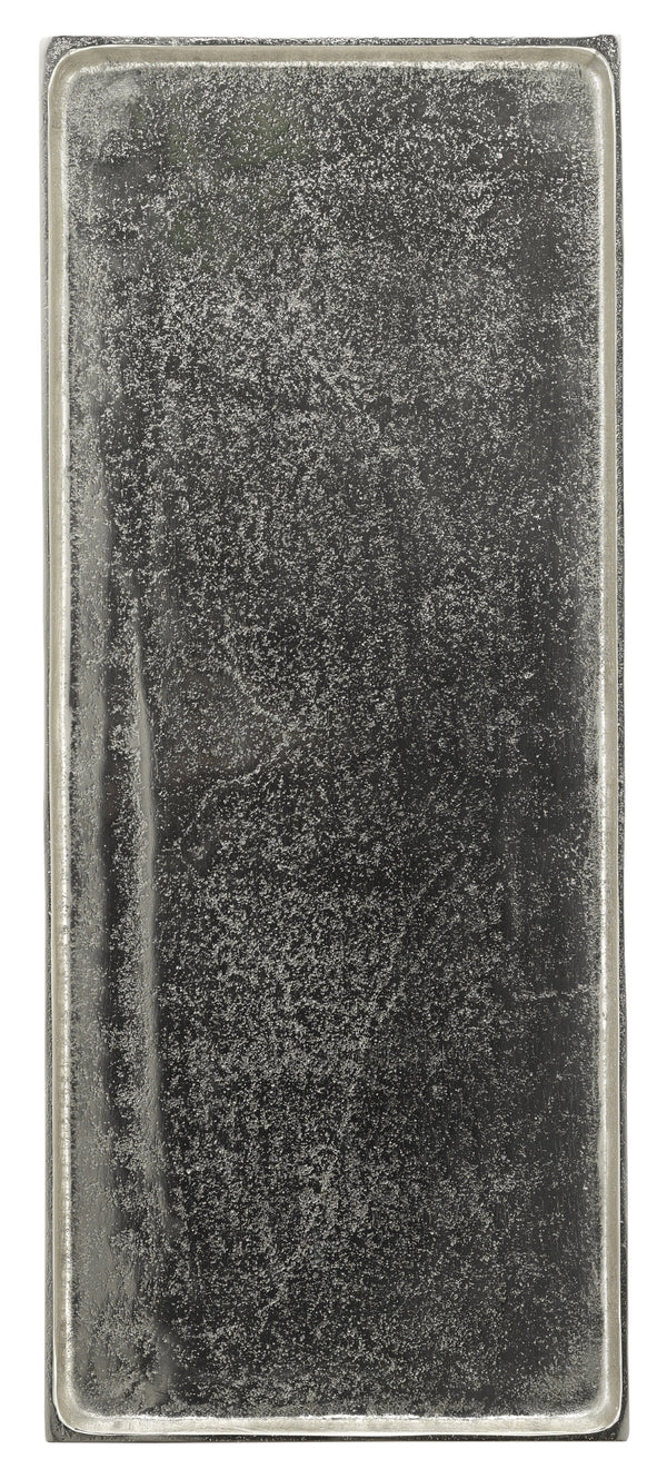 Boyles Antique Silver Side Table - Elegant Black Iron Base Accent Table for Any Living Space