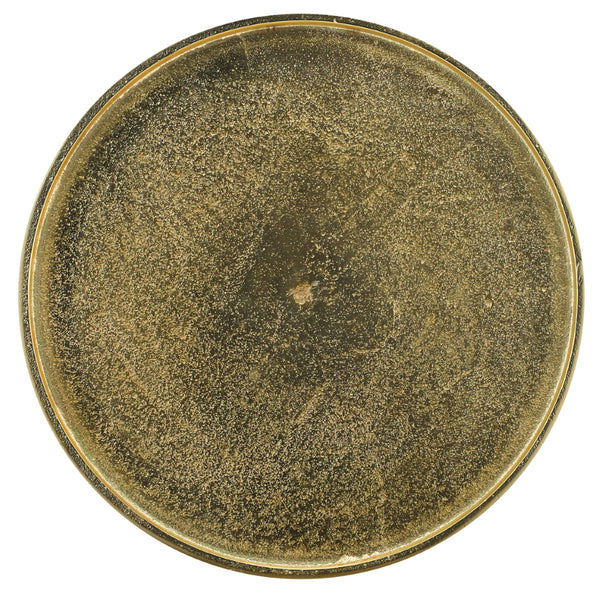 Piaf Gold Drinks Table - Whimsical Cast Aluminum Accent with Birds, Felt Bottom, and Stunning Design