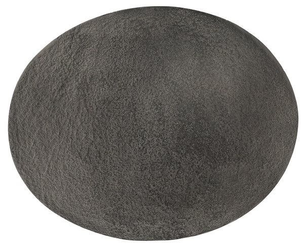 Ishaan Black Accent Table - Stylish Cast Aluminum Design with Unique Organic Shape & Foam Bottom