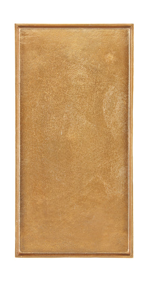 Boyles Antique Brass C Table with Stylish Black Iron Base - Elegant Side Table for Living Spaces