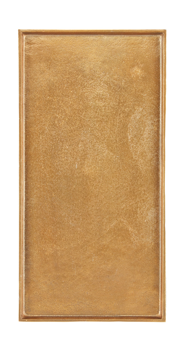 Boyles Antique Brass C Table with Stylish Black Iron Base - Elegant Side Table for Living Spaces