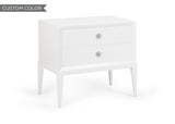 Beveled Side Table - 2 Drawers