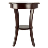 Winsome Wood Cassie Round Accent Table with Glass 40019-WINSOMEWOOD