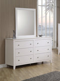 Selena Cottage Rectangular Dresser Mirror in Buttermilk - Chic Accent for Youth & Guest Rooms