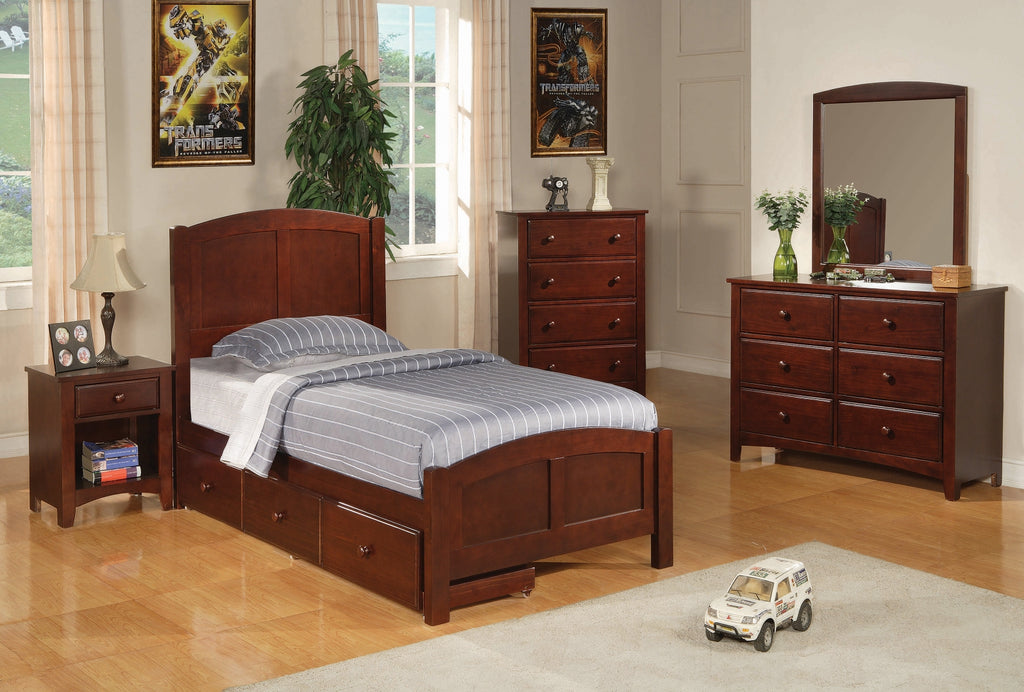 Parker Casual Panel Bed Chestnut