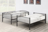 Anson Modern Twin over Twin Bunk Bed with Ladder
