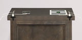 Napoleon Country Rustic 1-drawer Nightstand with USB Charging Ports Gunsmoke