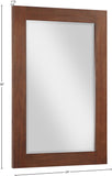 Monad Glass / Birch Veneer / MDF Contemporary Walnut Mirror - 24" W x 1" D x 36" H
