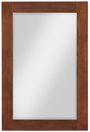 Monad Glass / Birch Veneer / MDF Contemporary Walnut Mirror - 24" W x 1" D x 36" H