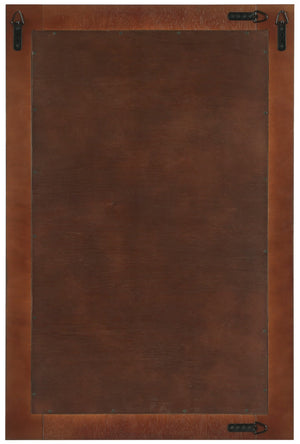 Monad Glass / Birch Veneer / MDF Contemporary Walnut Mirror - 24" W x 1" D x 36" H