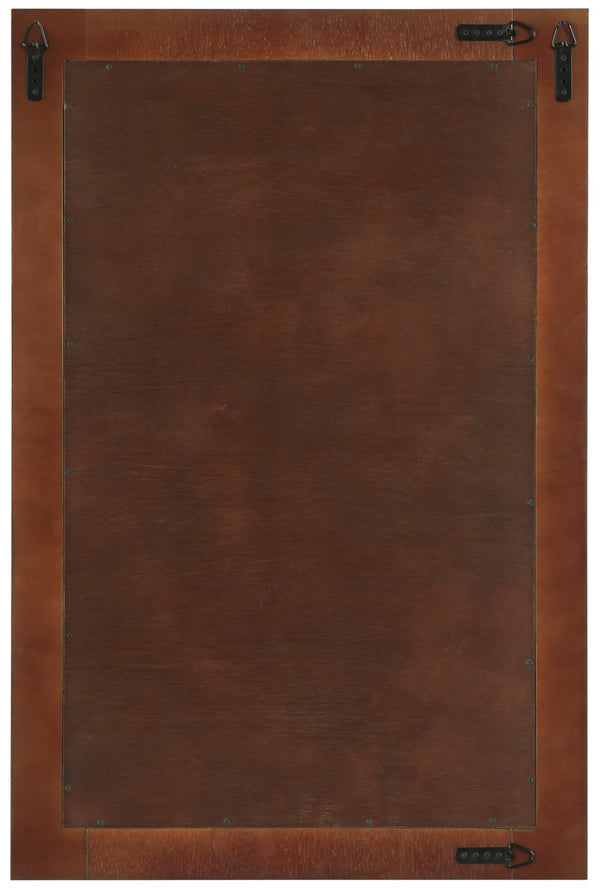 Monad Glass / Birch Veneer / MDF Contemporary Walnut Mirror - 24" W x 1" D x 36" H