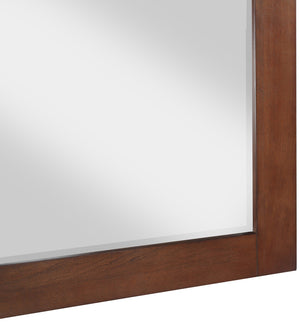 Monad Glass / Birch Veneer / MDF Contemporary Walnut Mirror - 24" W x 1" D x 36" H