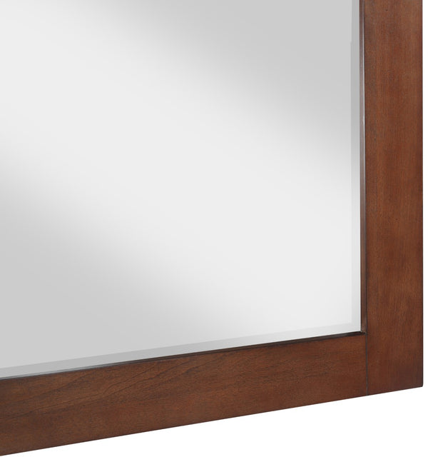 Monad Glass / Birch Veneer / MDF Contemporary Walnut Mirror - 24" W x 1" D x 36" H