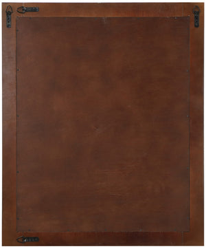 Monad Glass / Birch Veneer / MDF Contemporary Walnut Mirror - 30" W x 1" D x 36" H