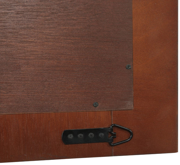 Monad Glass / Birch Veneer / MDF Contemporary Walnut Mirror - 44" W x 1" D x 36" H