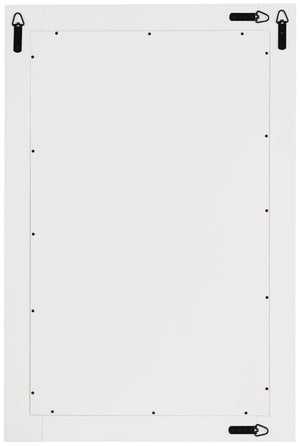 Monad Glass / Birch Veneer / MDF Contemporary White Mirror - 24" W x 1" D x 36" H