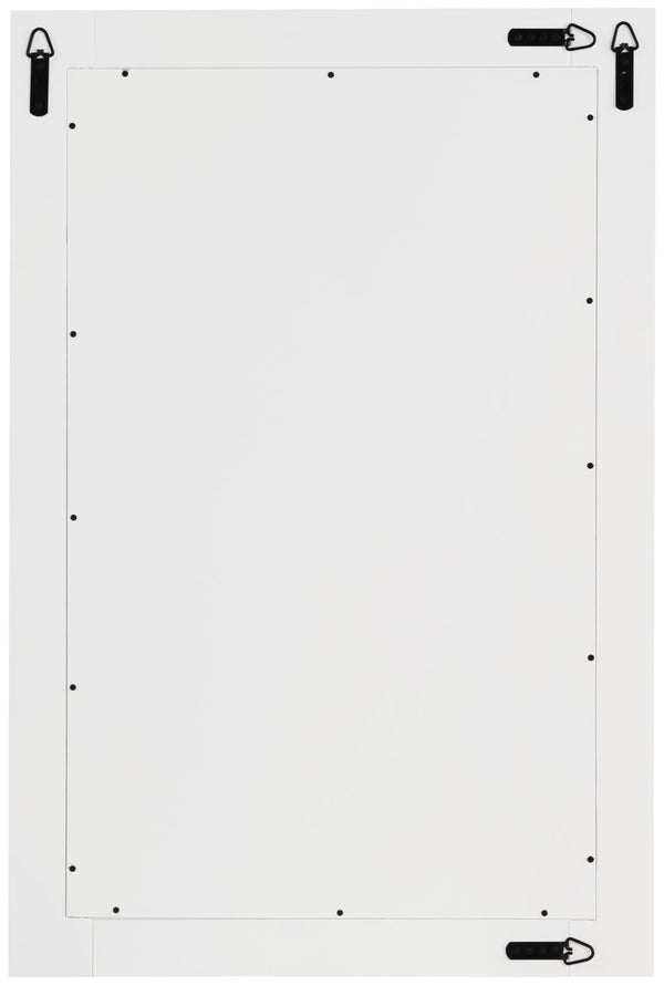 Monad Glass / Birch Veneer / MDF Contemporary White Mirror - 24" W x 1" D x 36" H