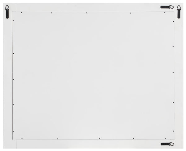 Monad Glass / Birch Veneer / MDF Contemporary White Mirror - 44" W x 1" D x 36" H