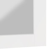 Monad Glass / Birch Veneer / MDF Contemporary White Mirror - 44" W x 1" D x 36" H