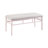 Massi Powder Pink Tufted Upholstered Bench – Stylish Storage & Seating for Teens’ Rooms or Dressings