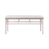 Massi Powder Pink Tufted Upholstered Bench – Stylish Storage & Seating for Teens’ Rooms or Dressings