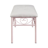 Massi Powder Pink Tufted Upholstered Bench – Stylish Storage & Seating for Teens’ Rooms or Dressings