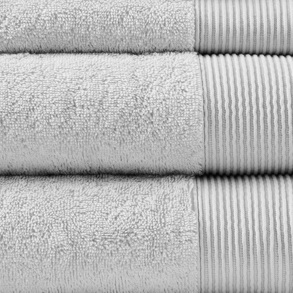 Loom Black and White Weave Bath Towel
