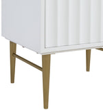 Modernist Quartz / Solid Wood / MDF / Stainless Steel Contemporary White Bathroom Vanity - 24" W x 20" D x 35" H