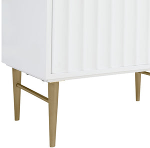Modernist Quartz / Solid Wood / MDF / Stainless Steel Contemporary White Bathroom Vanity - 30" W x 20" D x 35" H