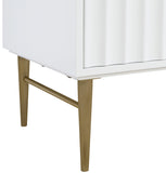 Modernist Quartz / Solid Wood / MDF / Stainless Steel Contemporary White Bathroom Vanity - 36" W x 20" D x 35" H