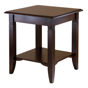 Winsome Wood Nolan Accent End Table, Cappuccino Finish 40220-WINSOMEWOOD